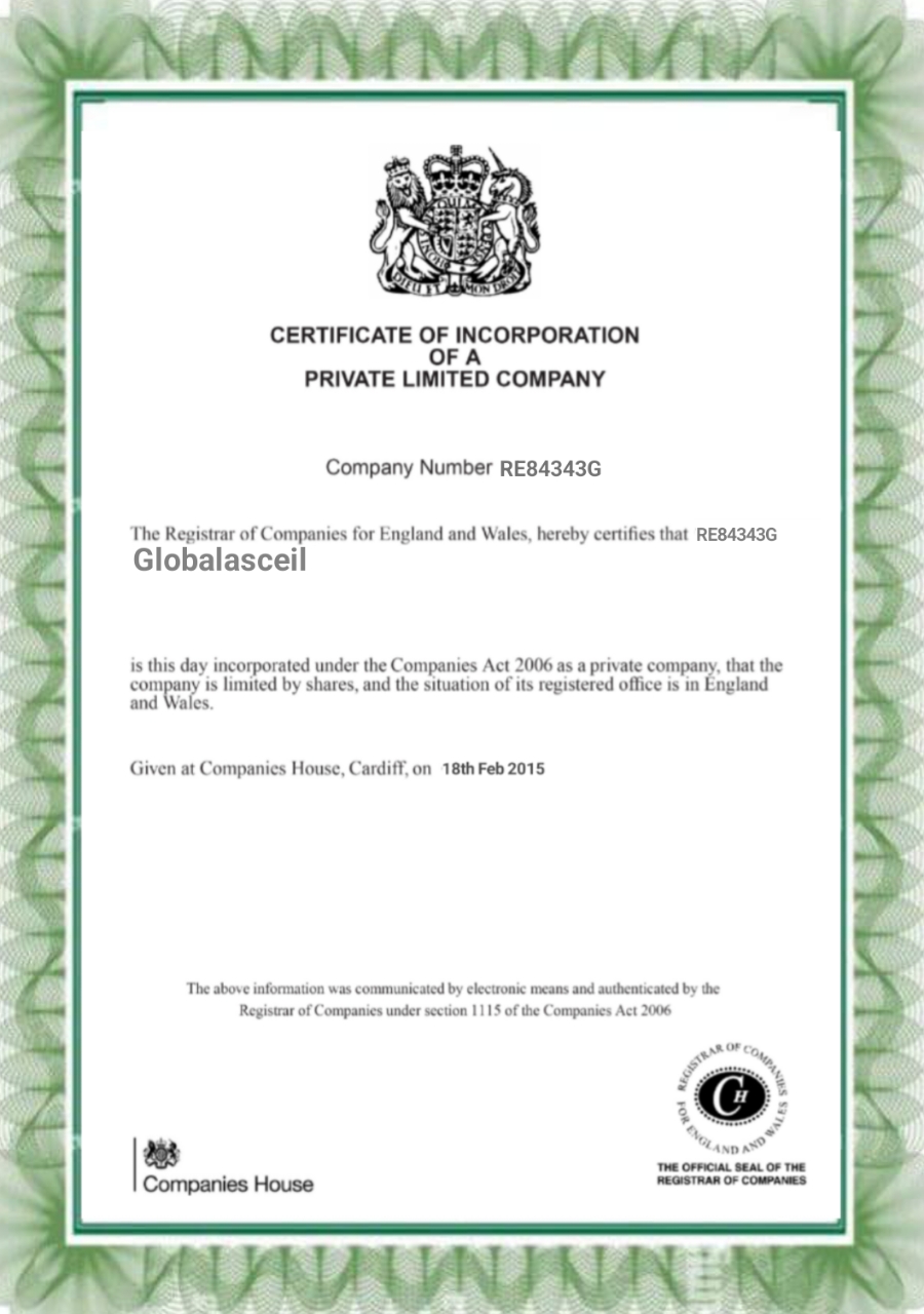 certificate
